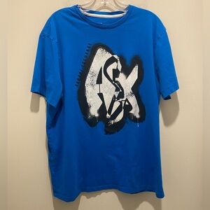 Blue Graffiti Men's Armani T-Shirt
